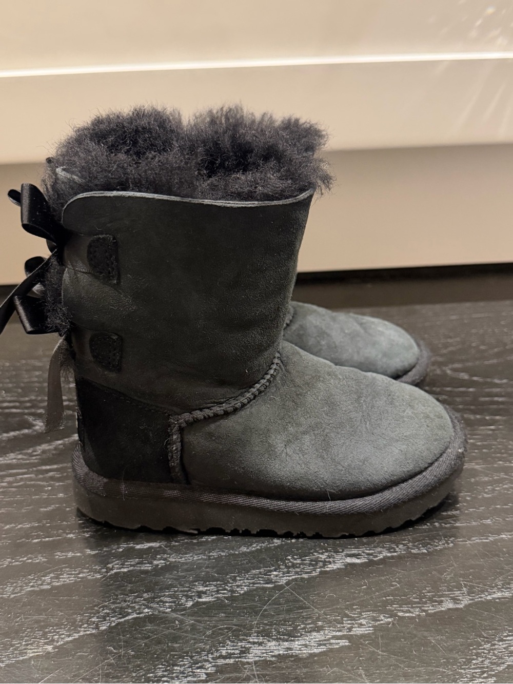 UGG Black Boots Kids Size 10